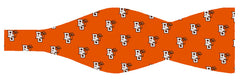 6 Bridges Peekaboo Orange Silk Bow Tie
