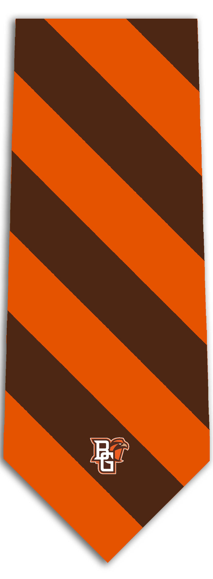 6 Bridges Peekaboo Orange/Brown Stripe Silk Tie