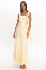 Second Glances Pleat bust Maxi Dress Butter