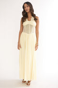 Jovella Halterneck Mesh Dress Butter