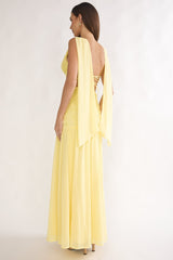 Marcellia Tied Back Maxi Dress Embellished Yellow