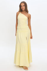 Rico One-Shoulder Strappy Back Maxi Dress Butter
