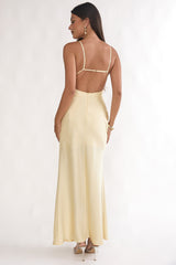 Brynn Sequin Bust Open Back Maxi Dress Butter