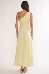 Ivora One-Shoulder Cut-Out Waist Maxi Dress Butter