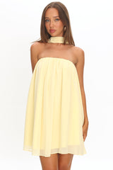 Read The Signs Strapless Mini Dress Butter