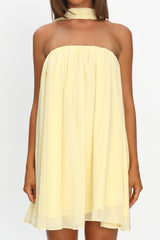 Read The Signs Strapless Mini Dress Butter