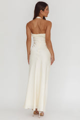 Starlet Halterneck Sash Maxi Dress Butter