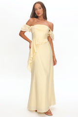 Natale Off-Shoulder Ruffle Maxi Dress Butter