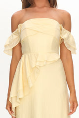 Natale Off-Shoulder Ruffle Maxi Dress Butter