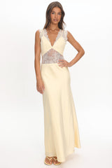 Alessa Lace Bodice Maxi Dress Butter