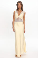 Alessa Lace Bodice Maxi Dress Butter
