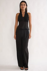 Meri Halterneck Top Black
