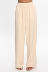 Danita Elastic Waist Pants Vanilla
