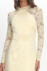 Lucha Lace Sleeve Maxi Dress Butter