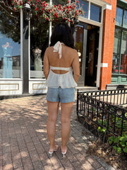 Finley Medium Wash Stretch Denim Shorts