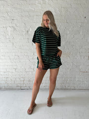 Kris Green Striped Two Piece Set