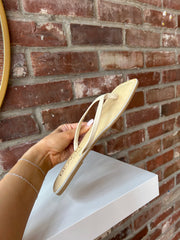 Lucia Tan Square Toe Flip Flop