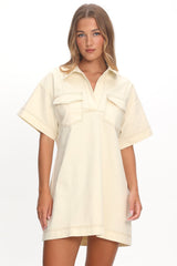 Mariska Collared Mini Dress Butter