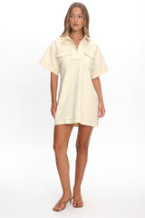 Mariska Collared Mini Dress Butter