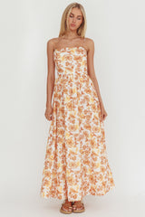 Wild Card Cami Strap Maxi Dress Floral Yellow