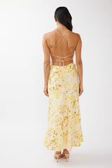 True Divine Strappy Back Maxi Dress Floral Sun