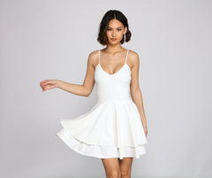 Simply Adorable Layered Skater Dress
