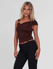 CASSIAN TOP - CHOCOLATE