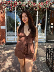 Tanzi Chocolate Brown Two-Piece Set