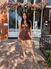 Tanzi Chocolate Brown Two-Piece Set