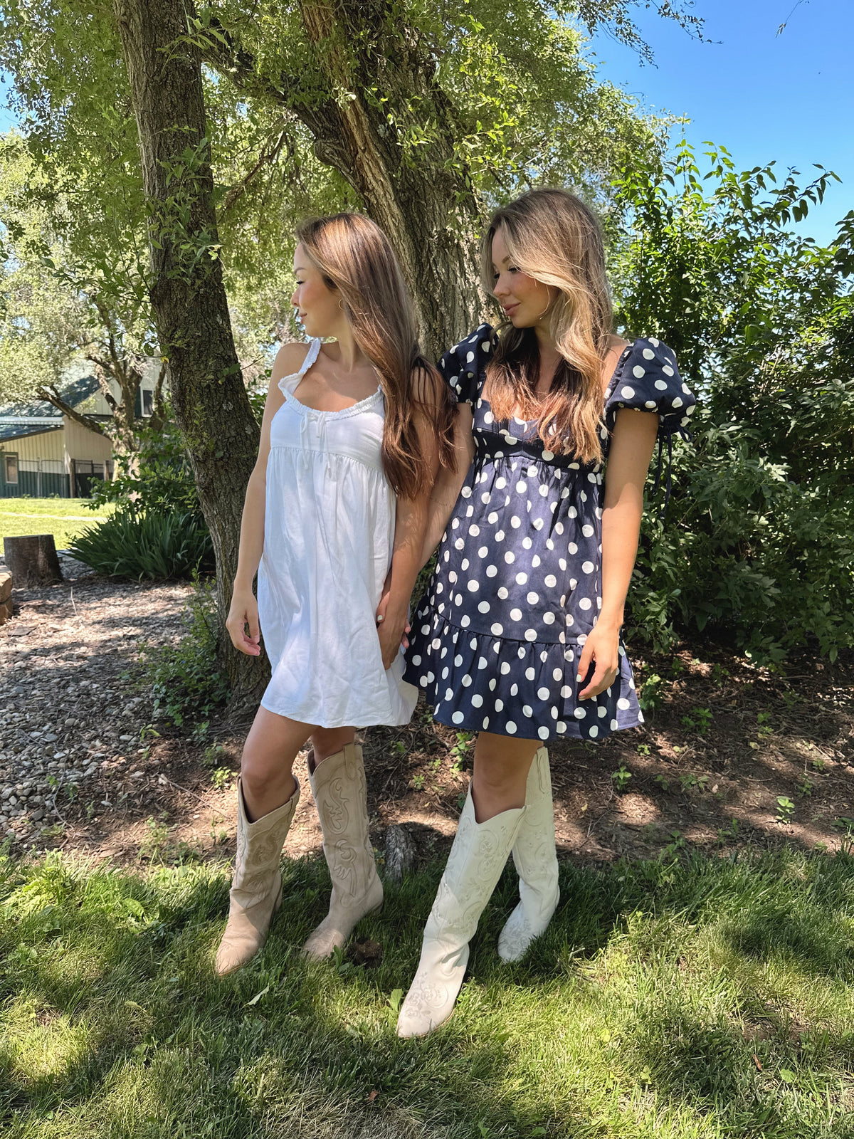 Lakelyn White Scoop Neck Mini Dress