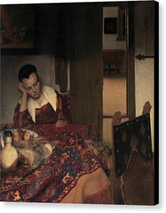 A Maid Asleep - Canvas Print