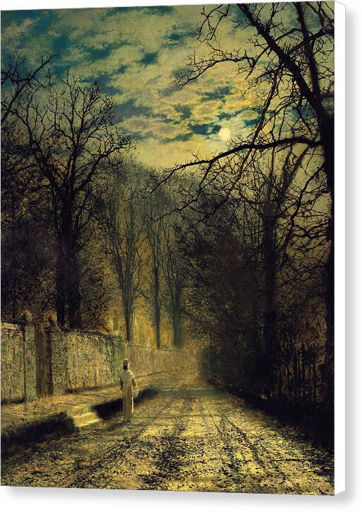 A Moonlit Street - Canvas Print