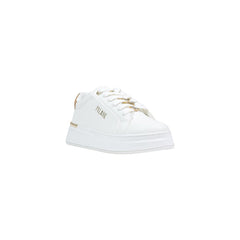 Image 2 : Vue latérale des baskets femme blanches Alviero Martini Prima Classe avec détail plateforme — Delvale