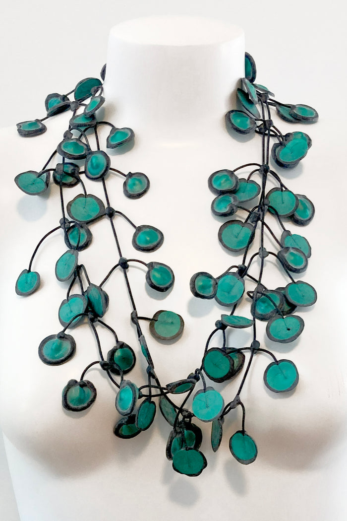 Annemieke Broenink Dubbel Dot Necklace Olive