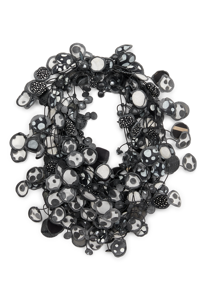 Annemieke Broenink Polka Dot Necklace B/W Black