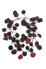 Annemieke Broenink Vintage Kimono Necklace Burgundy