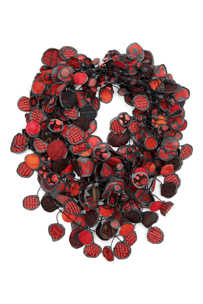 Annemieke Broenink Vintage Kimono Necklace Burgundy