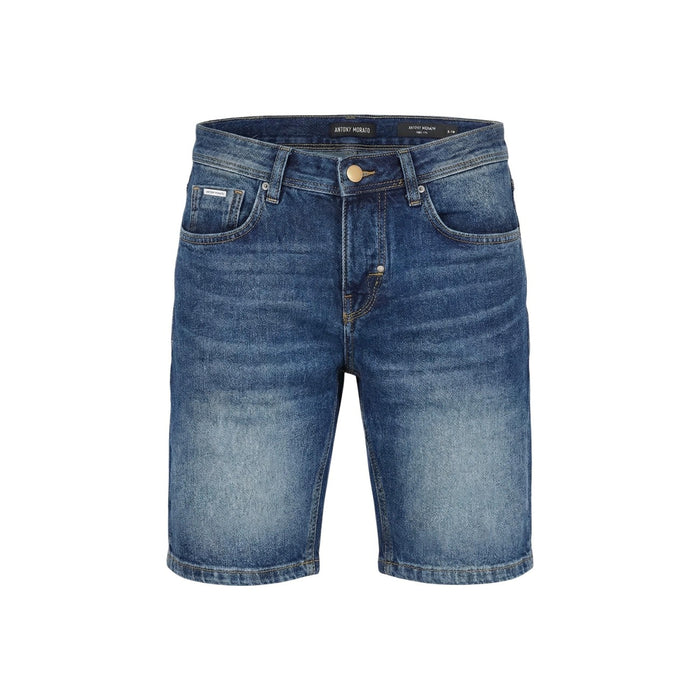 Image 3 : Détail du bermuda jean délavé Antony Morato homme, poches frontales et finitions denim authentiques — Delvale