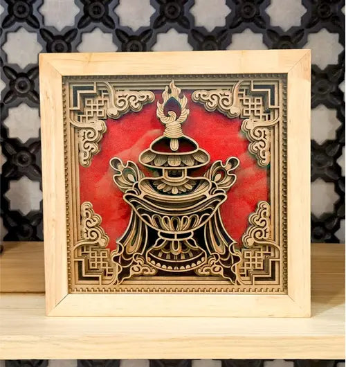 Sacred Buddhist Kalash ritual vase