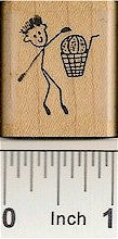 Basketball Guy Rubber Stamp 2169C