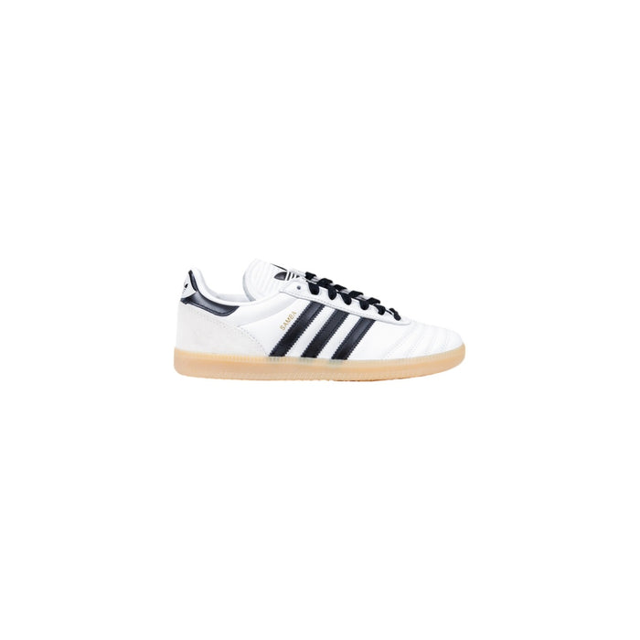 Image 1 : Baskets Adidas femme blanches en similicuir avec lacets — delvale
