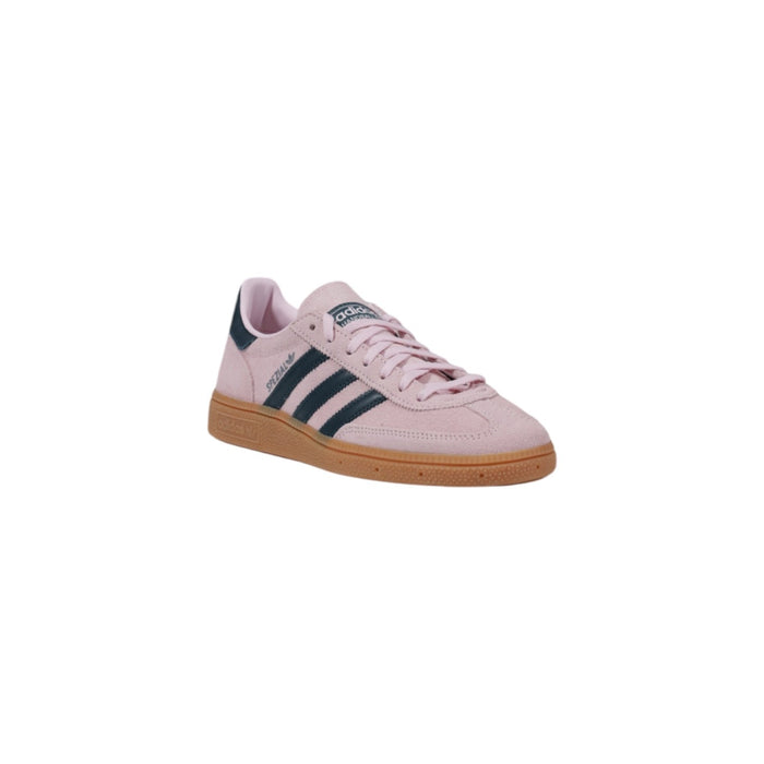 Image 2 : Baskets Adidas femme rose en cuir avec motif rayures et lacets — delvale