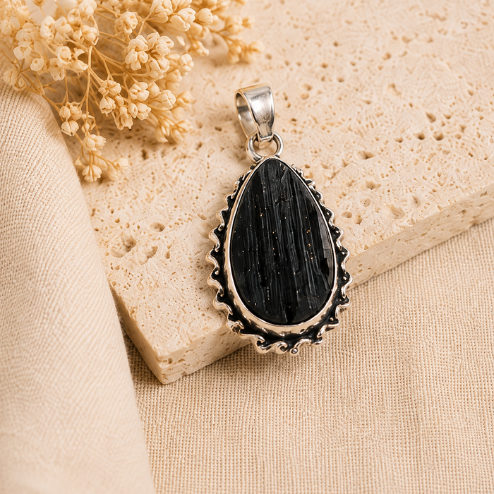 Black tourmaline Pendants – Natural Crystal Pendants Healing Gemstone Pendants