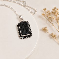 Black tourmaline Pendants – Natural Crystal Pendants Healing Gemstone Pendants