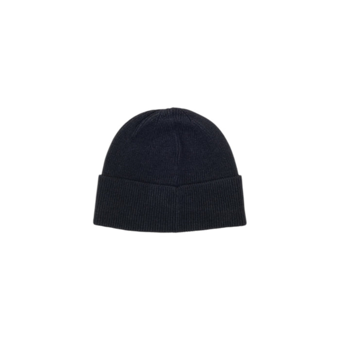 Bonnet Boss homme noir vue de profil — coupe côtelée ajustée fabrication italienne