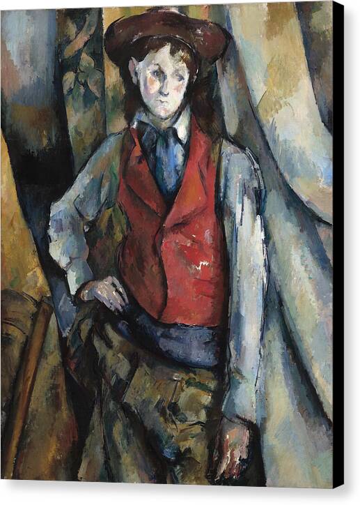 Boy in a Red Waistcoat - Canvas Print