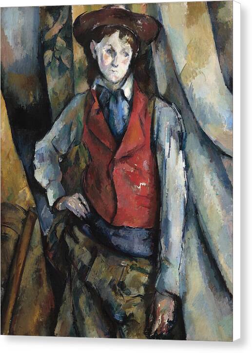 Boy in a Red Waistcoat - Canvas Print