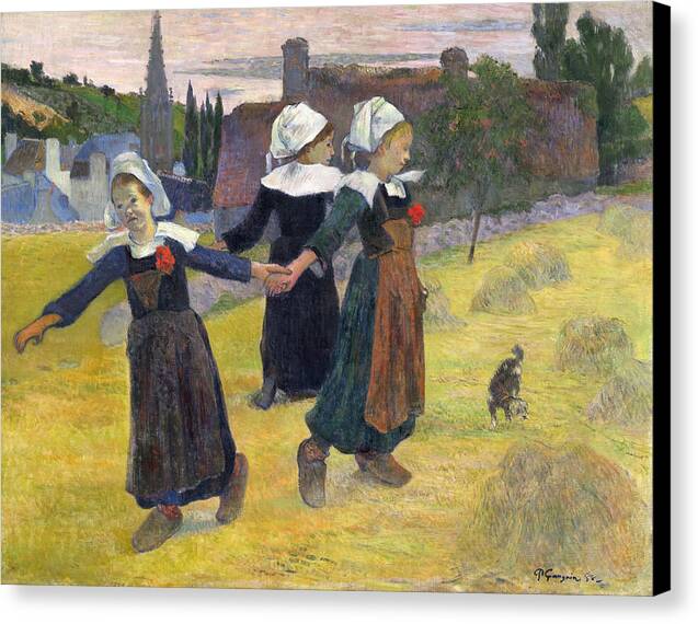 Breton Girls Dancing, Pont-Aven - Canvas Print