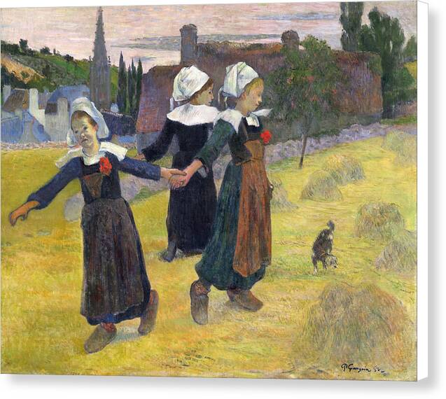 Breton Girls Dancing, Pont-Aven - Canvas Print