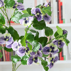 Bulk 34" Pansy Flowers Real Touch Stem Artificial Floral Wholesale